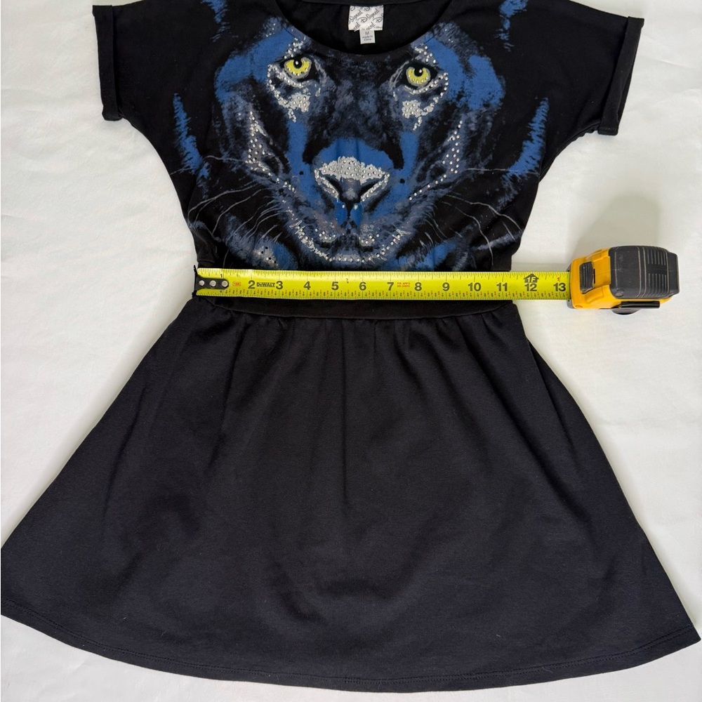 D-Signed by Disney Black and Blue Casual Panther A-Line Dress - Like New - - Picture 4 of 11
